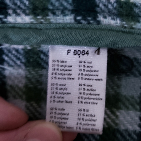 LACOSTE Wool Jacket Dark Army Green Grey - Picture 10 of 10